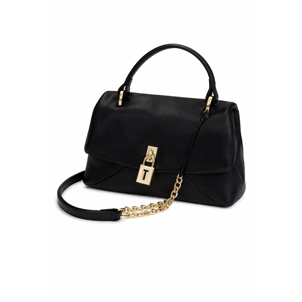 Ted Baker Mini Poppy Satchel Black Sheep Leather Top Handle Crossbody MSRP $215